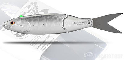 At ICAST, Gomexus previewed their second bait, the Cyberbait 210F