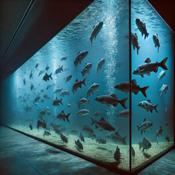 DALL·E 2024-09-27 18.31.33 - An aquarium scene showing fish swimming near the edges, exhibitin...png