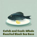 Whole Roasted Black Sea Bass with Lemon Vinaigrette