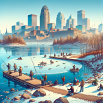 A-picture-of-Silver-Lake-showcasing-its-urban-proximity-and-ease-of-access-for-ice-fishing.-The-imag