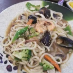 Stir fry Udon with frutti di mare.webp