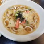 Surimi crab and pollock soup with udon noodles.webp